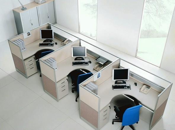 电脑办公桌隔断屏风办公家具厂
